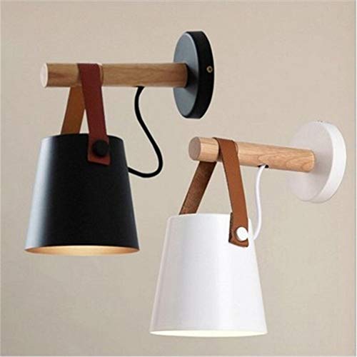 Duradera Lámpara de pared simple Lámpara de estudio for dormitorio de restaurante Decoración de sala de estar Lámpara de pared for tienda de ropa, 90-260V Decorativo ( Lampshade Color : Black )