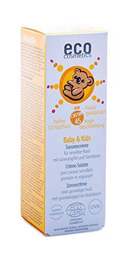 Eco Cosmetics - Protector solar F45 Bebé y niños, EcoCosmetics 50ml