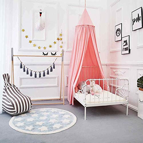 Edith qi Princesa Mosquitera para Cuna Niña, Cama Tiendas de dosel decorativa para niños y niñas,zona de juegos de juego para niños, sala de lectura, Height 240cm