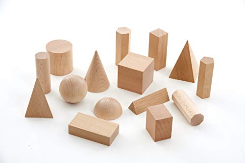 edx education 52177 Figuras geométricas de madera, 15 unidades