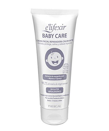 Elifexir Baby Care, Crema Facial Reparadora Calmante, Hipoalergénica, 50ml