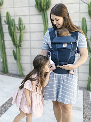 Ergobaby - Mochila Portabebes Ergonomico para Recien Nacido,  3-Posiciones, Azul marino