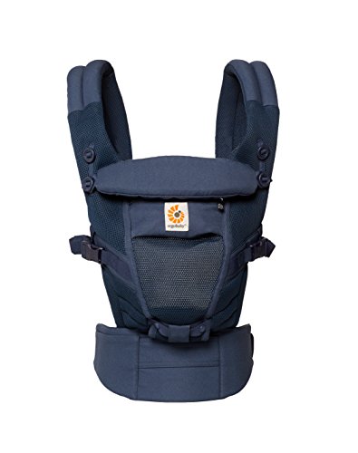 Ergobaby - Mochila Portabebes Ergonomico para Recien Nacido,  3-Posiciones, Azul marino