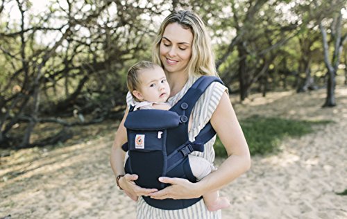 Ergobaby - Mochila Portabebes Ergonomico para Recien Nacido,  3-Posiciones, Azul marino