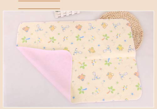 Estera impermeable bebe,cambiador de bebe portatil, 4 paquetes de estera portátil lavable para niños pañal para bebé impermeable sábanas de viaje para el hogar menstrual almohadilla(70x50cm)