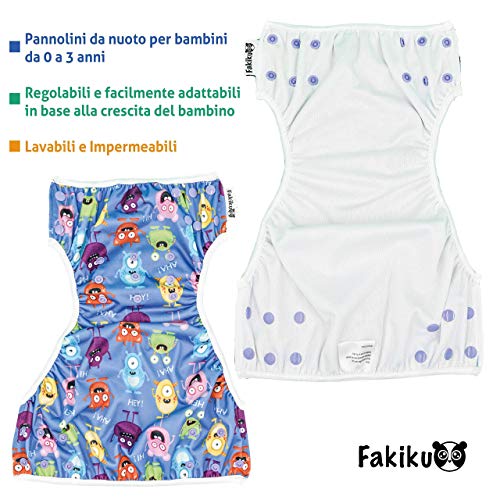 fakiku Traje De Baño De Pañal Para Niños (0-36 Meses),pañal Bañador, Ajustable, Lavable Y Reutilizable, Para Piscina Y Mar, 2 Unidades, Pañal De Natar Pantalones De Entrenamiento