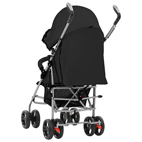 FESTNIGHT Cochecito Sillita, Travel System 2 en 1, Desde los 0-36 Meses, Negro Acero 88 x 47 x 100 cm