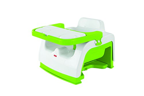 Fisher-Price-0887961278514 Disney Trona, Color Verde, Blanco (Mattel DMJ45)