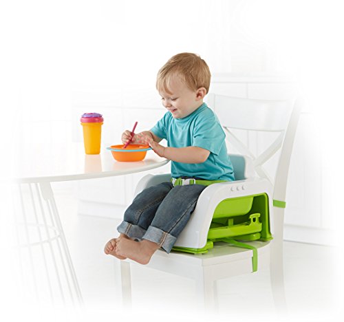 Fisher-Price-0887961278514 Disney Trona, Color Verde, Blanco (Mattel DMJ45)