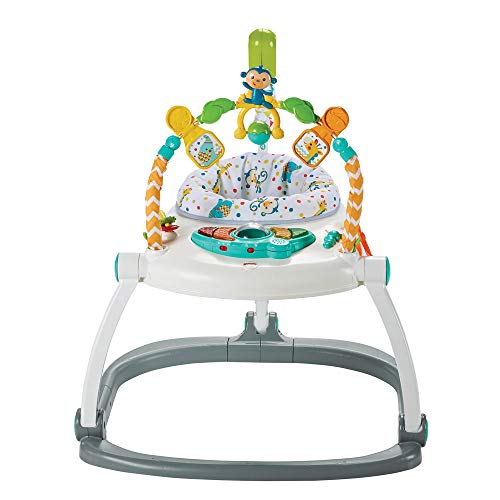 Fisher-Price FDG98 Jumperoo Compact Carnaval con luces, sonidos y música, plegable para facilitar el transporte, 9 meses y más