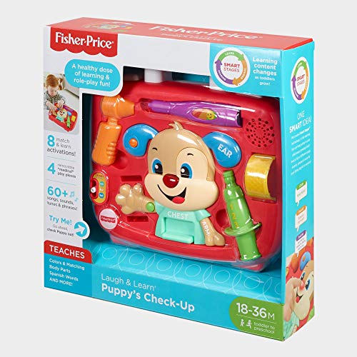 Fisher-Price FTH19 - Kit de chequeo para Cachorros, Juego de rol de Doctores para niños Hablando, Apto para 18 Meses más