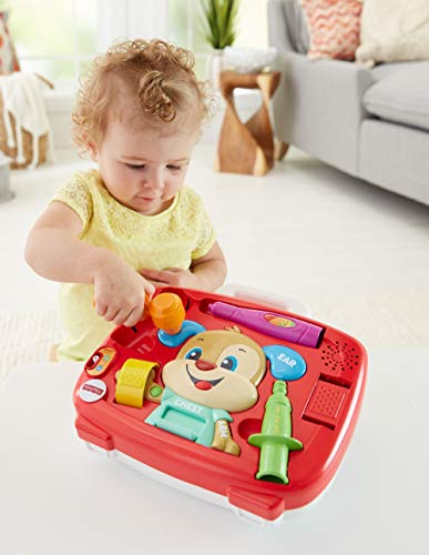 Fisher-Price FTH19 - Kit de chequeo para Cachorros, Juego de rol de Doctores para niños Hablando, Apto para 18 Meses más