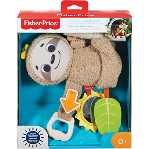 Fisher-Price- Oso perezoso activity, juguete colgante con actividades para bebés recién nacidos, Multicolor (Mattel GHL39)