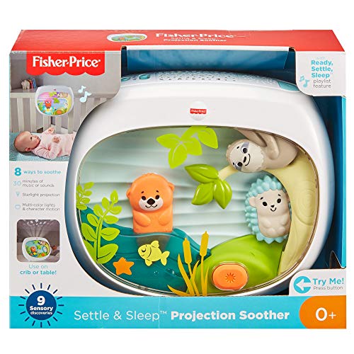 Fisher-Price - Proyector Animalitos, Juguete y Luz de Cuna para Bebé Recién Nacido (Mattel FXC59)