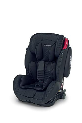 Foppapedretti Isodinamik, Silla de coche grupo 1/2/3 Isofix, Negro (Titanium)