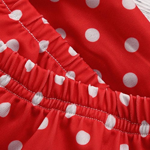 Fossen Bebe Niña Trajes de baño Punto de Ola Bañador Dos Piezas de Bikini (3 años, Rojo)