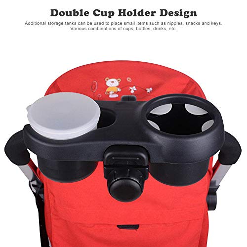 Foyar - Portabidones universal para bebidas, soporte para bebidas y soporte para café, para cochecito, botellas de bebidas, caja y organizador para tazas de café, para bicicletas, color negro