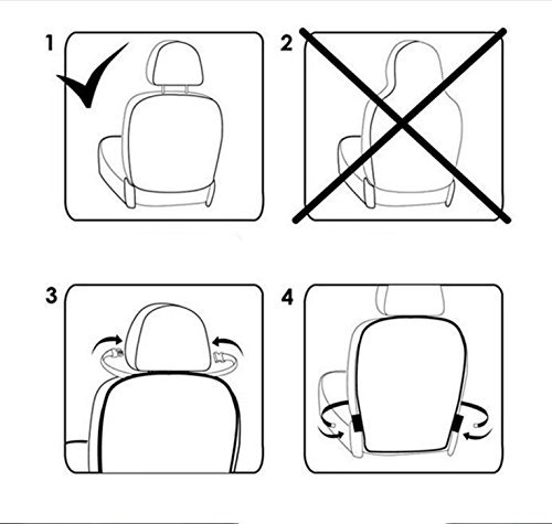 Funda para asiento de coche, de protección para los niños, protege de las manchas de zapatos, del barro, 44 x 57 cm, 2 unidades