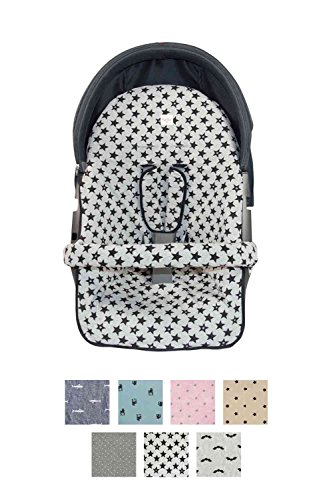 Fundas BCN ® - F35/9399 - Funda para silla de paseo Stokke Xplory, Crusi o Trailz ® - Fun Black Star