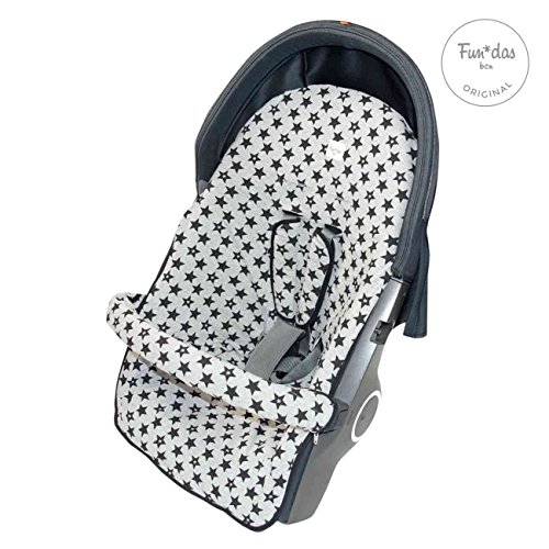 Fundas BCN ® - F35/9399 - Funda para silla de paseo Stokke Xplory, Crusi o Trailz ® - Fun Black Star