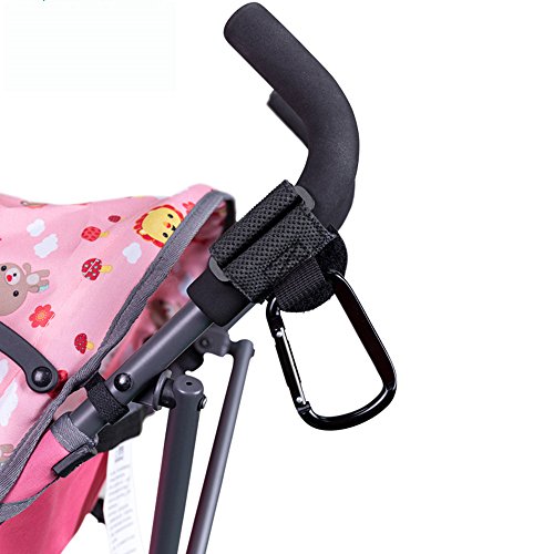 Ganchos Carrito Bebé, Ganchos Multiusos para Cochecito de Bebé, Engancha tus bolsas de la compra, bolso o cambiador en el manillar de la Sillita, Cochecito o Silla de Ruedas.