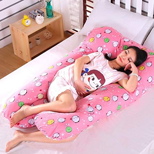 Gaocunh Almohada De Apoyo para Dormir para Mujeres Embarazadas Cuerpo Algodón Conejo Impresión U Forma Almohadas De Maternidad Embarazo Dormitorios Lado Mochi