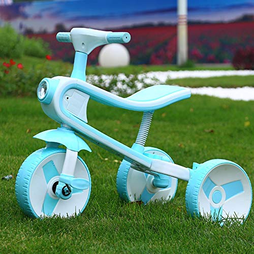 George zhang Patines Triciclo para niños multifunción Puede Tomar un yo Bicicleta para niños Tres en uno Puede Sentarse Puede Montar resbaladizo 2-6 años de Edad,White