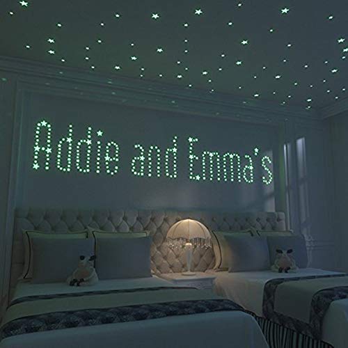 Glow Star Moon Adhesivos de pared para habitaciones de niños Baby Bedroom Decal Decoración para el hogar Techo Luminoso Fluorescente DIY Etiqueta de la pared