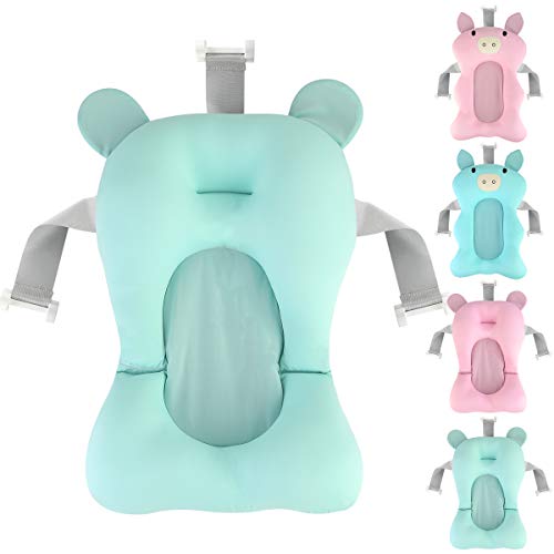 Gojiny Cojín de Baño para Bebés Almohadilla para Bañera para Recién Nacidos Cojín para Bañera con Asiento para Bebé Almohadilla Antideslizante para Bañera Cama de Baño Flotante para Baby Shower