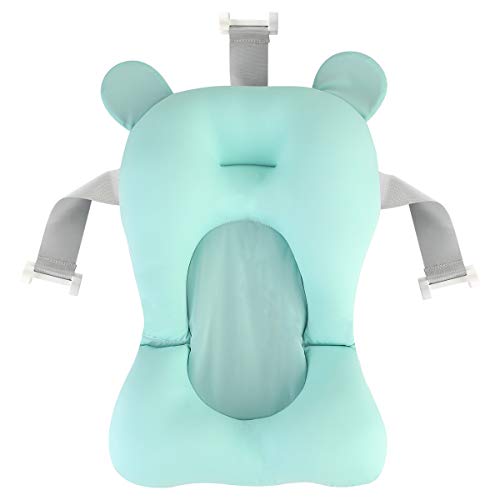 Gojiny Cojín de Baño para Bebés Almohadilla para Bañera para Recién Nacidos Cojín para Bañera con Asiento para Bebé Almohadilla Antideslizante para Bañera Cama de Baño Flotante para Baby Shower