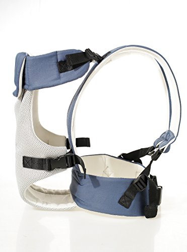 GOMNEAR Portabebés Delantero y Trasero Ajustables 4 Posiciones de Mochila Mochila Suave Estructurado ergonómico para recién Nacidos, bebés y niños pequeños (Azul Oscuro)