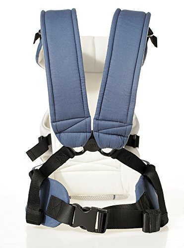 GOMNEAR Portabebés Delantero y Trasero Ajustables 4 Posiciones de Mochila Mochila Suave Estructurado ergonómico para recién Nacidos, bebés y niños pequeños (Azul Oscuro)