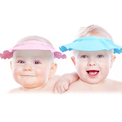 Gorro Ducha 3 pedazos / porción sombrero del bebé de los cabritos del niño del baño del champú de la ducha del casquillo protector del pelo de lavado directa del visera de gorras para niños Baby Care