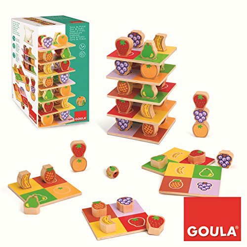 Goula- Tower of Fruits Torre de Frutas Madera, Multicolor (Diset 55199)