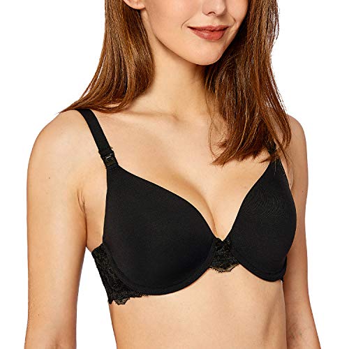 Gratlin Sujetador Lactancia de Maternidad Invisible con Aros para Mujer Negro ES:90B (EU 75B)