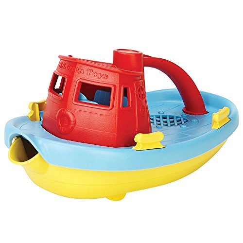 Green Toys- Bote Remolcador (Rojo), Multicolor (TUG01R-R)