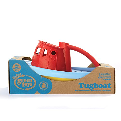 Green Toys- Bote Remolcador (Rojo), Multicolor (TUG01R-R)