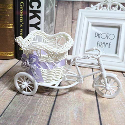 GVC Jardín Rattan Triciclo Bicicleta Cesta Florero Banquete de Boda Mesa de Oficina Almacenamiento Decoración del hogar Decoración de Flores Herramientas Floreros de Dormitorio