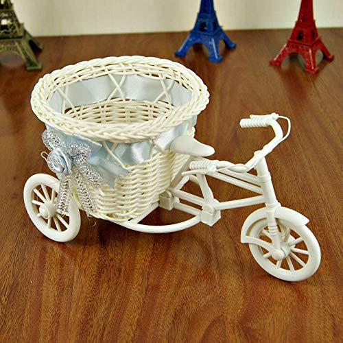 GVC Jardín Rattan Triciclo Bicicleta Cesta Florero Banquete de Boda Mesa de Oficina Almacenamiento Decoración del hogar Decoración de Flores Herramientas Floreros de Dormitorio