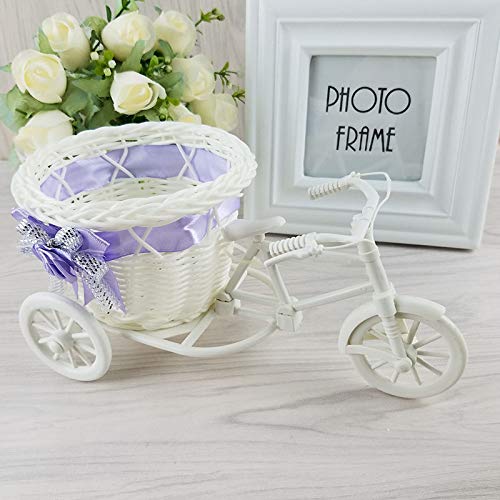 GVC Jardín Rattan Triciclo Bicicleta Cesta Florero Banquete de Boda Mesa de Oficina Almacenamiento Decoración del hogar Decoración de Flores Herramientas Floreros de Dormitorio