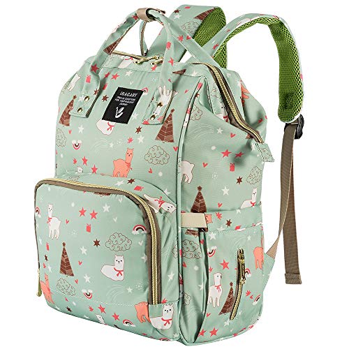 HALOViE Mochila para Pañales Mochila de Pañales y Biberones Bolsa de Pañales Para Bebés Bolso Maternal Cambiador Impermeable Gran Capacidad Bolso de Viaje Multifuncional Organizador Cochecito