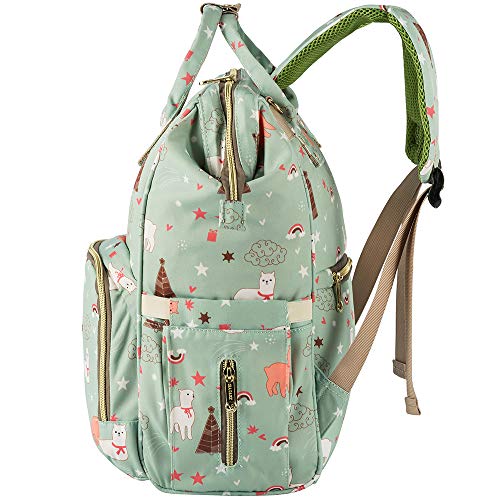 HALOViE Mochila para Pañales Mochila de Pañales y Biberones Bolsa de Pañales Para Bebés Bolso Maternal Cambiador Impermeable Gran Capacidad Bolso de Viaje Multifuncional Organizador Cochecito