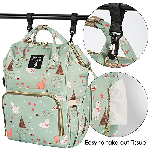 HALOViE Mochila para Pañales Mochila de Pañales y Biberones Bolsa de Pañales Para Bebés Bolso Maternal Cambiador Impermeable Gran Capacidad Bolso de Viaje Multifuncional Organizador Cochecito