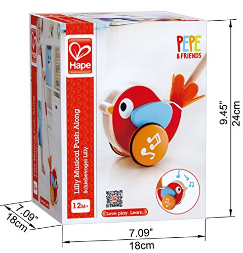 Hape- Arrastre Musical pajarito Lilly (Barrutoys E0353)