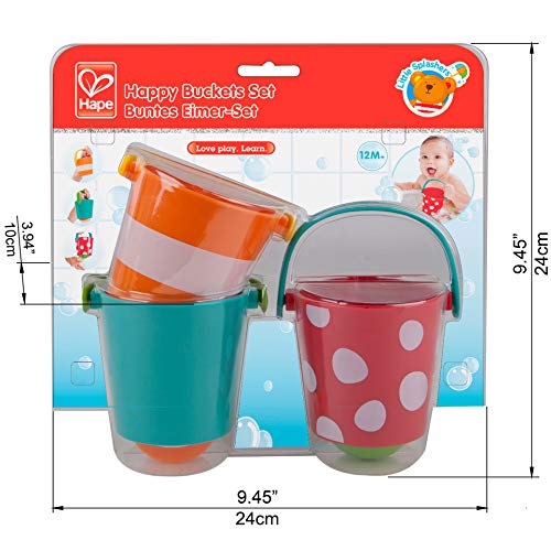 Hape- Juguete baño bebé Cubos alegres (Barrutoys E0205)