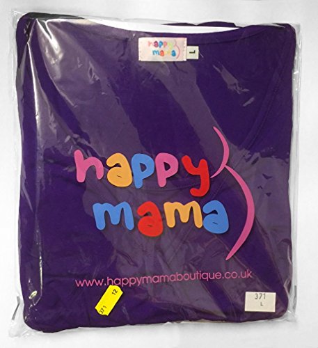 Happy Mama. Maternity Vestido Ajustado premamá Manga Corta Cuello Redondo. 183p (Grafito, EU 42, XL)