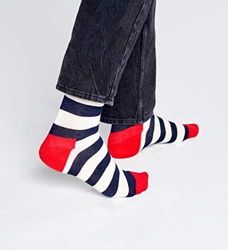 Happy Socks Stripe Sock, Calcetines Unisex adulto, Multicolor (Multi Rot 045), 36-40