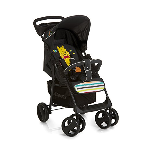 Hauck carro Shopper SLX trioset Disney, coche de bebes 3 piezas de capazo, sillita y grupo 0+, botellero, facil y comodo plegado, para recien nacidos hasta bebes/niños de 25 kg, negro