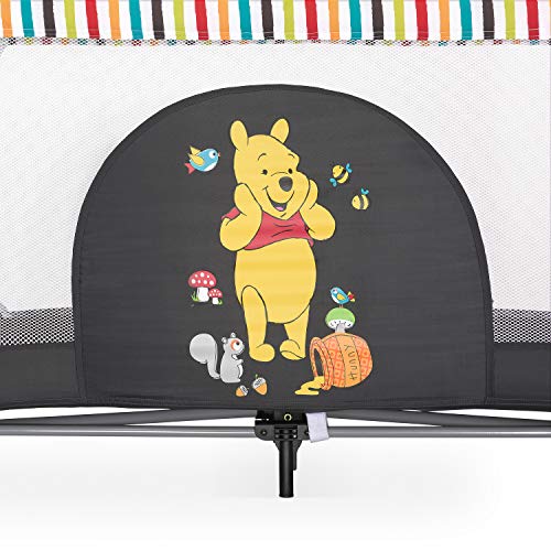 Hauck Dream N Play - Cuna de viaje 3 piezas 120 x 60 cm, bebe, incluido colchóncito y bolsa de transporte, de 0+ meses hasta 15 kg, plegado y montaje fácil, ligera y estable, pooh geo, multicolor