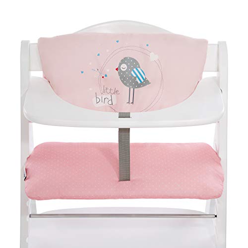 Hauck Highchair Pad Deluxe - Cojin protector para trona alta modelo hauck Alpha+, colocación fácil, Birdie/rosa